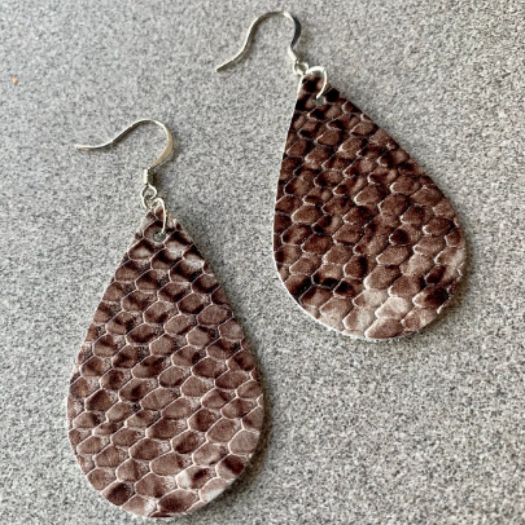 3 For $20 - Naga Earrings, Leather Earrings